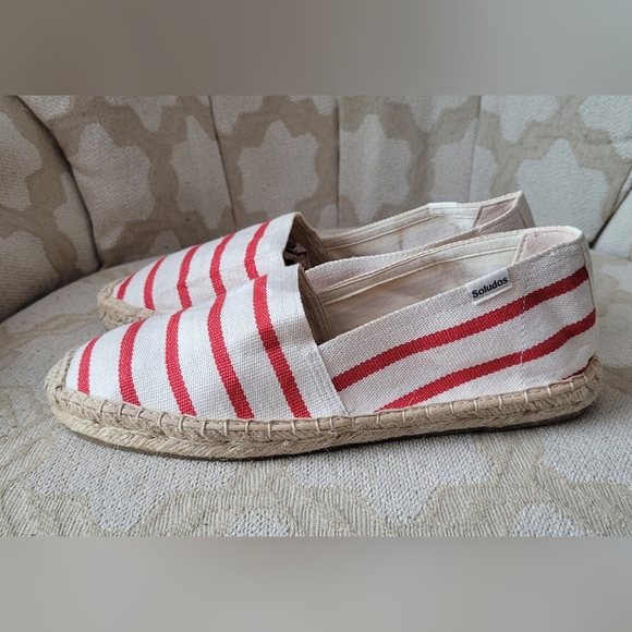 SOLUDOS ESPADRILLES SHOES SANDALS "DALI" RED WHITE STRIPE ANTHROPOLGIE 8.5 - Picture 6 of 14